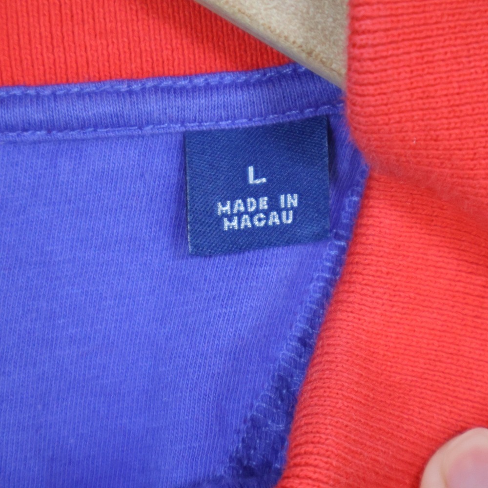 Callaway Golf Sport Polo Shirt Large Striped Red Blue Cotton‎ - Picture 5 of 12